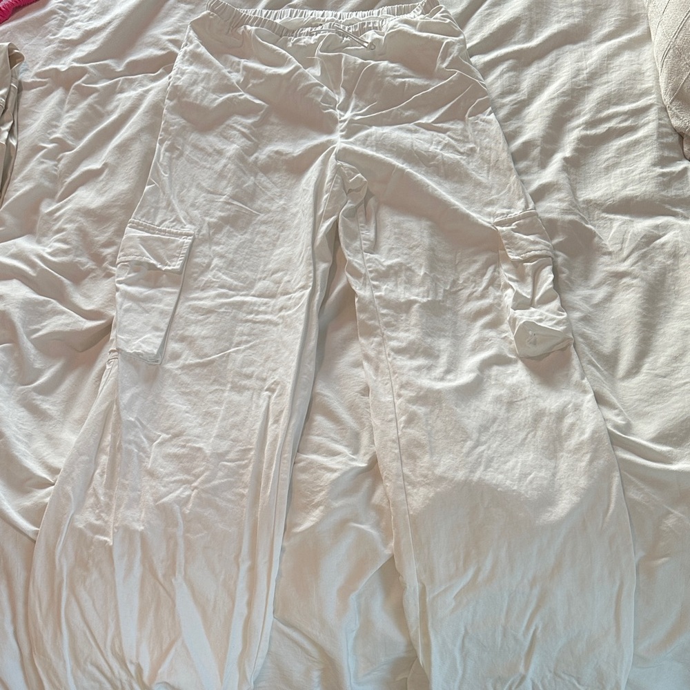 White Cargo Pants